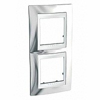 ХАМЕЛЕОН РАМКА 2-постовая, вертикальная, БЕЛЫЙ/ СЕРЕБРО