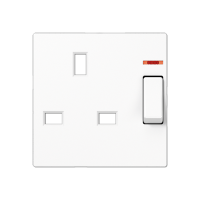 розетка British standart, c выключателем, защита от детей, A3171KOWW