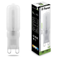Лампа светодиодная, (7W) 230V G9 4000K JCD9, LB-431, Feron 25756