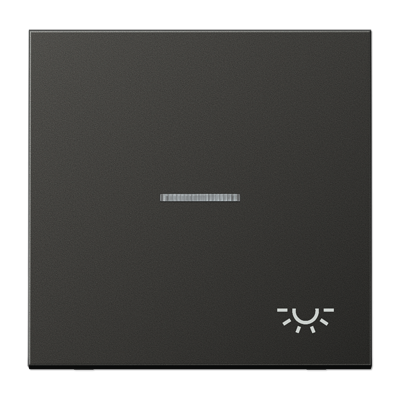 Клавиша для контрольного выключателя с подсветкой и символом "свет"; антрацит, AL2990KO5LAN