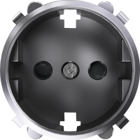 Donel D16 сталь Накладка для розетки Schuko с заземлением, со шторками 16A 250 В~, DO22037