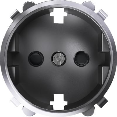 Donel D16 сталь Накладка для розетки Schuko с заземлением, со шторками 16A 250 В~, DO22037