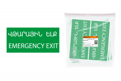 Знак "ЗАПАСНЫЙ ВЫХОД" 200х100мм (армянский язык) TDM Electric, SQ0817-0075