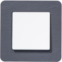 Berker Выключатель 1-клавишный, белый/сланец, серия Q.7