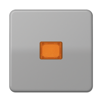 Клавиша с оранжевым окошком для выключателя с подсветкой; серая, CD590KOGR Клавиша с оранжевым окошком для выключателя с подсветкой; серая, CD590KOGR