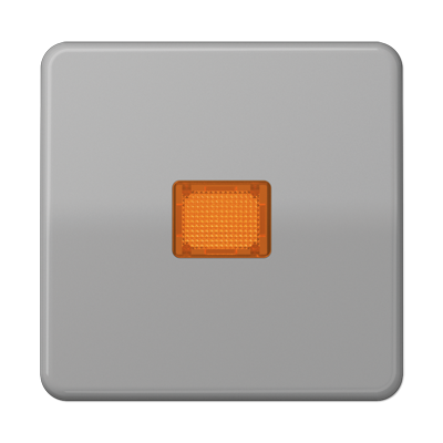 Клавиша с оранжевым окошком для выключателя с подсветкой; серая, CD590KOGR