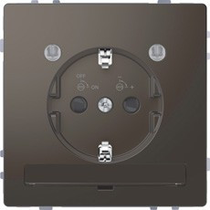 D-Life Розетка 2К+З 16 А, 250 В~, с LED-модулем, антрацит