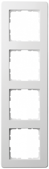 Рамка G-Flex 4-постовая, цвет белый глянцевый, G1104W, Jasmart Electric Рамка G-Flex 4-постовая, цвет белый глянцевый, G1104W, Jasmart Electric