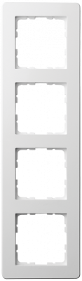 Рамка G-Flex  4-постовая, цвет белый глянцевый, G1104W, Jasmart Electric