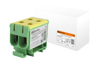 Клемма вводная силовая КВС 4 ввода 6-50 кв.мм. желтая/зеленая TDM Electric, SQ0833-0103
