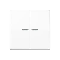 Клавиши для сдвоенного выключателя с окошком для подсветки; термопласт; белые, AS591-5KO5BFWW Клавиши для сдвоенного выключателя с окошком для подсветки; термопласт; белые, AS591-5KO5BFWW