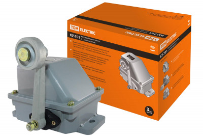 Концевой выключатель КУ-701 У1 с самовозвратом 10А 380В IP44 TDM Electric, SQ0732-0019