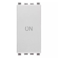 Vimar Кнопка 1P NO+NC 10A с символом ON ,серебро матовое, 20056.34.N