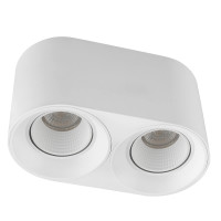 Denkirs DK3096-WH Светильник накладной IP 20, 10 Вт, GU5.3, LED, белый/белый, пластик