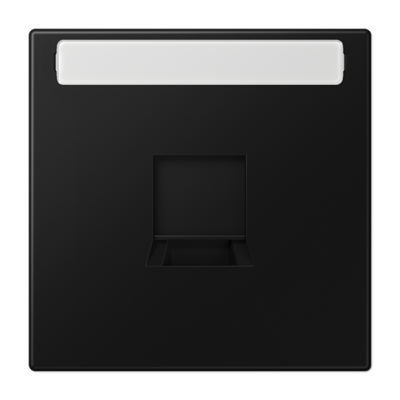 Плата (фиксация защёлкиванием) для одного модуля с полем для надписи; термопласт; черный матовый, LS1969-1NAWESWM