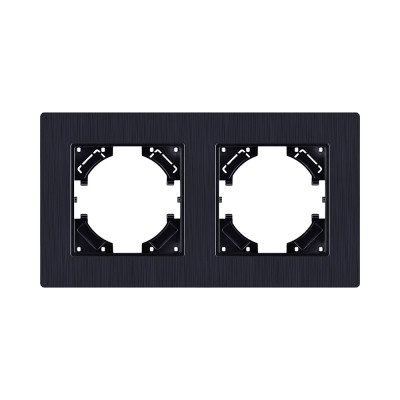 Рамка 2-постовая, черный Kollinger Eleganz Plex EP2BK