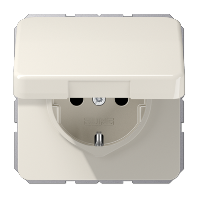 Штепсельная розетка SCHUKO 16A 250V~ с защитой от детей, влагозащищенная; слоновая кость, CD1520BFKIKL