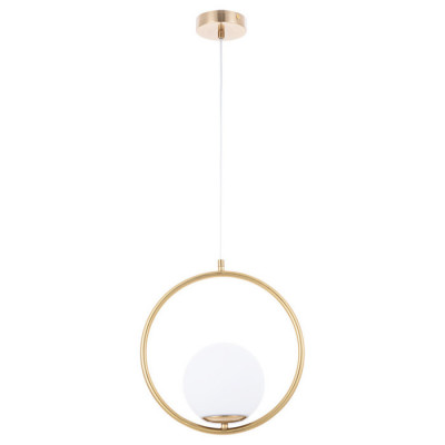 Arte Lamp MATISSE, Подвес, цвет арматуры - АНТИЧНАЯ БРОНЗА, цвет плафона/декора - БЕЛЫЙ, 1х40W E14, A7741SP-1AB