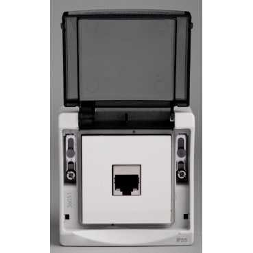 SD Накладка для комп./тлф. розетки 1хRJ45, полярно-бел.