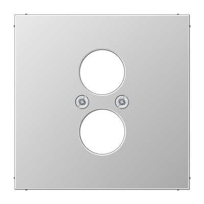 Крышка для 2-х гнезд подключения громкоговорителя; алюминий, AL2962-2