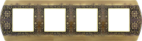 FD01424PB Fede San Remo Рамка 4-ная, Bright Patina
