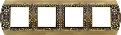 FD01424PB Fede San Remo Рамка 4-ная, Bright Patina