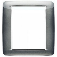 Vimar Накладка с закруглениями для 8 модулей атлантический серый металлик, 20698.C09