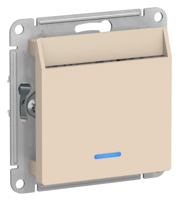 ATN000267 - ATLASDESIGN ВЫКЛЮЧАТЕЛЬ карточный с подсветкой, 10А, без задержки отключения, механизм, БЕЖЕВЫЙ, Systeme Electric