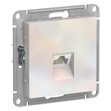 ATN000486 - ATLASDESIGN РОЗЕТКА компьютерная RJ45 кат. 6A, механизм, ЖЕМЧУГ, Systeme Electric