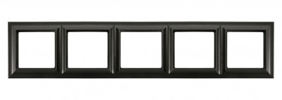 Рамка 5-постов; Eco Profi  Standart; термопласт; черный матовый, EPS485SWM