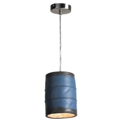 LUSSOLE NORTHPORT Подвесной светильник, цвет основания - матовый никель, плафон - керамика (цвет - синий), 1x40W E27, LSP-9525