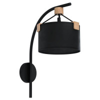 39945 Бра POTOSI, 1x40W, E27, L230, H510, А375, сталь, черный/крафт бумага, дерево, черный, коричнев
