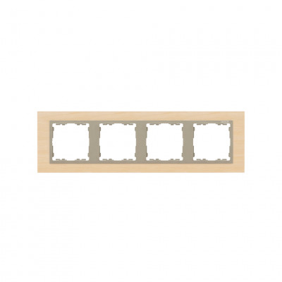 Simon 82947-68 S82N Рамка 4-ная, клен  - шампань (дерево)