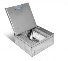 Металлический Люк в пол для розеток, на 4 модуля, Нержавеющая сталь