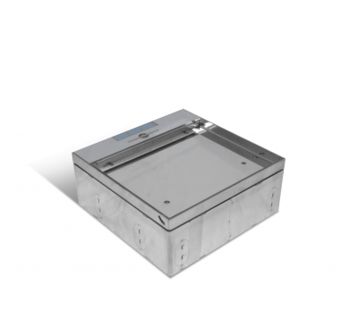 Металлический Люк в пол для розеток, на 4 модуля, Нержавеющая сталь