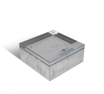 Металлический Люк в пол для розеток, на 4 модуля, Нержавеющая сталь