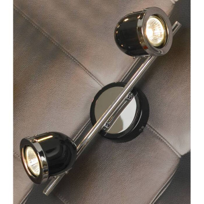 LUSSOLE TIVOLI Спот, цвет основания - черный, плафон - металл (цвет - черный), 2x50W GU10, LSN-3121-02