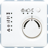 KNX-регулятор с шинным сопряжением с ручкой для установки температуры; белый, CD2178WW