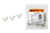 Скоба 6мм плоская пластиковая (50шт) TDM Electric, SQ0513-0010