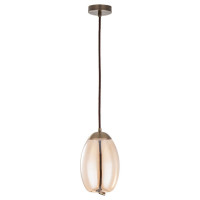 Arte Lamp CODY, Подвес, цвет арматуры - АНТИЧНАЯ БРОНЗА, цвет плафона/декора - КОНЬЯК, 1х10W LED, A7769SP-1AB