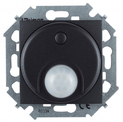 Simon Выключатель с датчиком движения 500 Вт, 230 В, винт.зажим, графит, 1591721-038