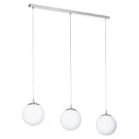 900395 Подвес RONDO, 3x40W(E27), сталь, никель мат, опаловое стекло, белый
