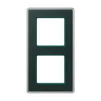 Рамка на 2 поста, стекло цвет Изумруд, Jung Рамка на 2 поста, стекло цвет Изумруд, Jung