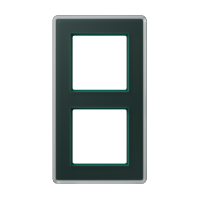 Рамка на 2 поста, стекло цвет Изумруд, Jung