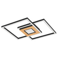 99659 Светильник потолочный MARINELLO, LED 2x17W, 2040lm, LED 4,2W, 510lm, L485, B485, H55, сталь//дерево//алюминий//пластик, черый//коричневый