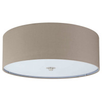 94919 Светильник потолочный PASTERI, 3х60W (E27), ?475, H195, никель мат./текстиль, серо-коричневый