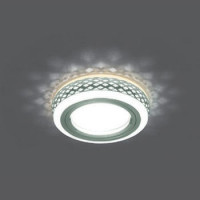 Светильник Gauss Backlight BL085 Кругл. Хром/Белый, Gu5.3, 3W, LED 3000K 1/40, BL085
