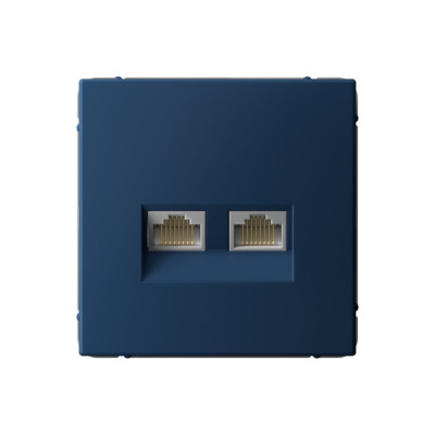 GAL001188 - ARTGALLERY РОЗЕТКА двойная компьютерная RJ45+RJ45, кат.6А, механизм, АКВАМАРИН, Systeme Electric