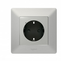 752394 - Valena Life with NETATMO.Умная розетка 2К+З 16А 230В.Цвет Алюминий