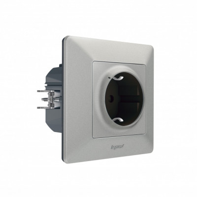 752394 - Valena Life with NETATMO.Умная розетка 2К+З 16А 230В.Цвет Алюминий